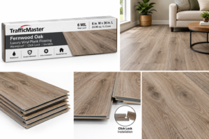 Leroy Merlin Fernwood Oak Waterproof Click-Lock Vinyl Plank Flooring – 6 MIL, 6" x 36" – Image 2