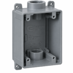 Commercial Electric 1-Gang Gray Weatherproof Electrical Box – 1/2-Inch Holes